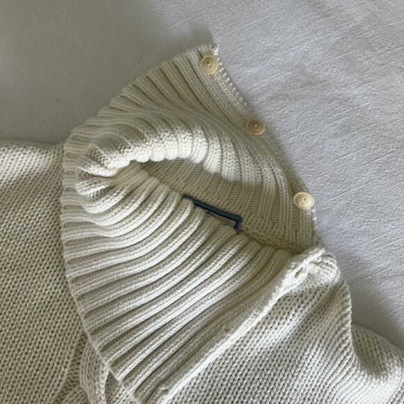 Pendleton Originals Women’s Cableknit Turtleneck Sweater Sz LG Cream 100% Cotton - Picture 11 of 11